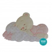 Iron-on Patch Dreaming Teddy Bear  -  Pink Stars